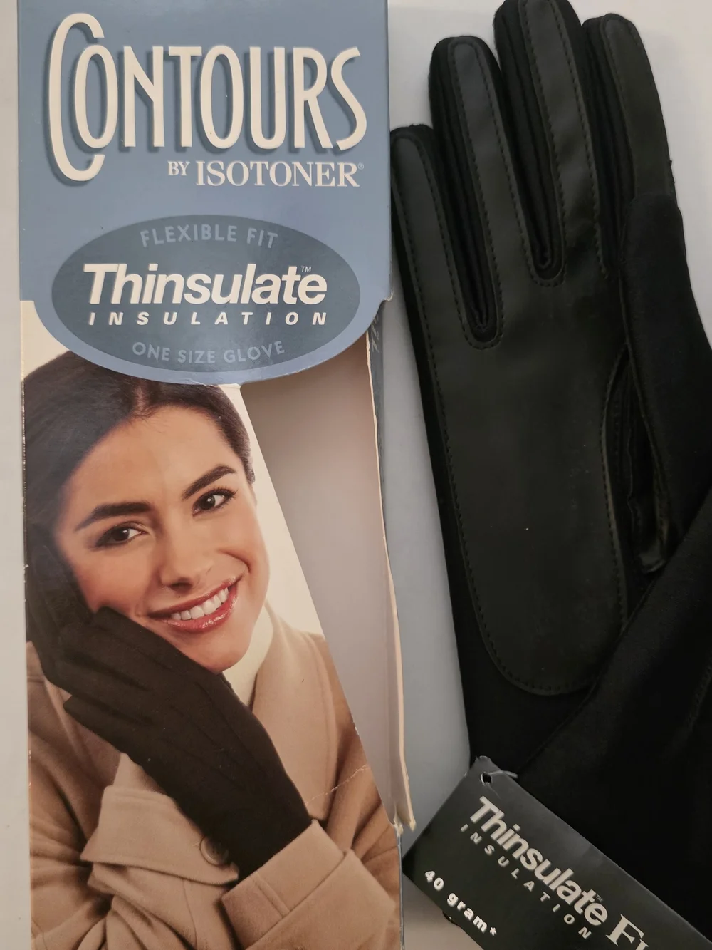 isotoner Women's Black Thinsulate Flex Gloves - Picture 2 of 4